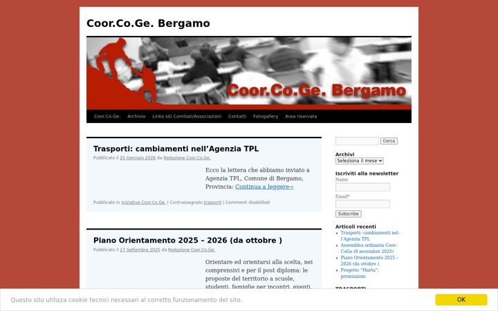 Screenshot of coorcoge.bergamo.it
