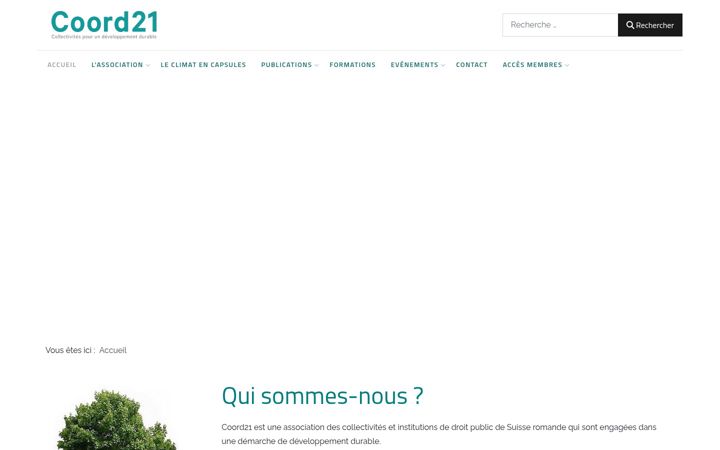 Screenshot of coord21.ch