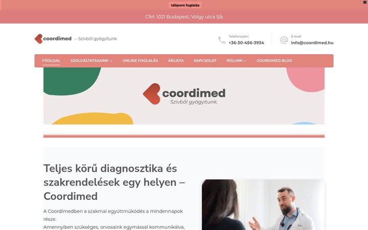 Screenshot of coordimed.hu