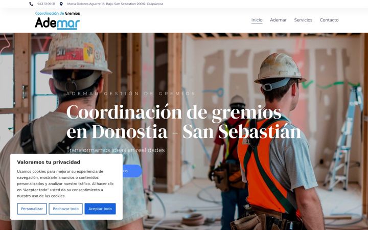 Screenshot of coordinaciondegremiosademar.com