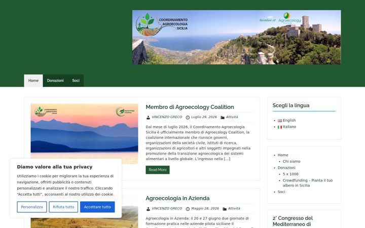 Screenshot of coordinamentoagroecologia.org
