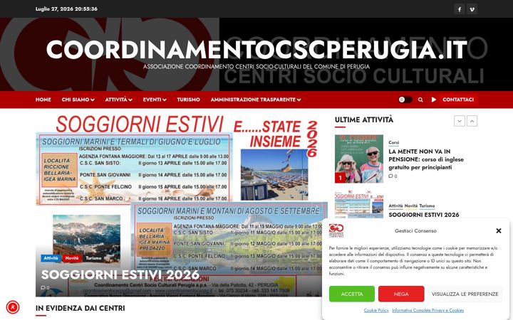 Screenshot of coordinamentocscperugia.it