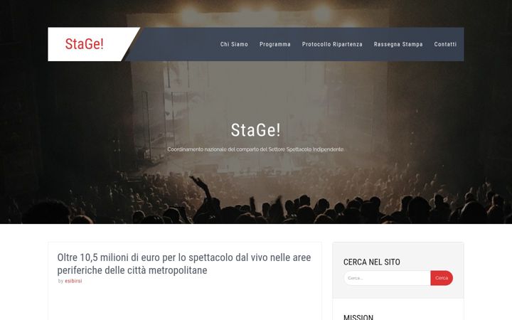 Screenshot of coordinamentostage.it