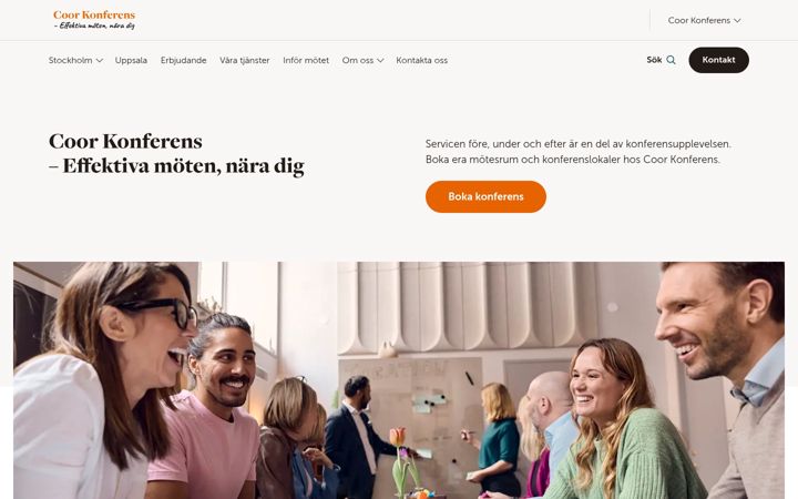 Screenshot of coorkonferens.se