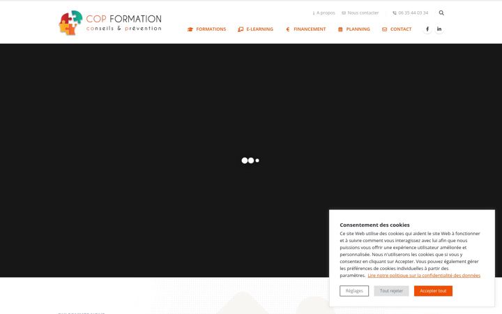 Snimka zaslona za cop-formation.fr