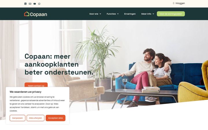 Screenshot ta' copaan.nl