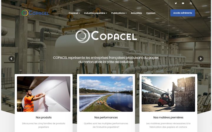 Screenshot of copacel.fr