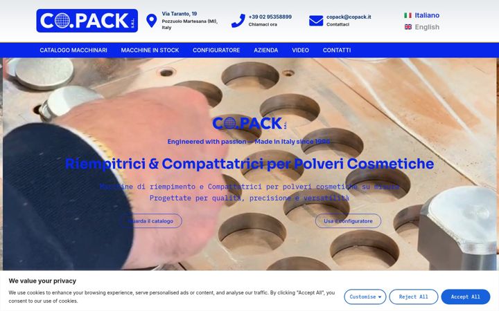 Screenshot of copackonline.it