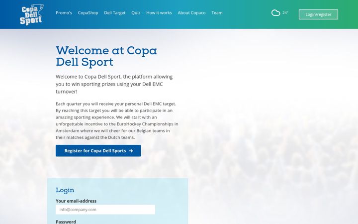 Screenshot of copadellsport.be