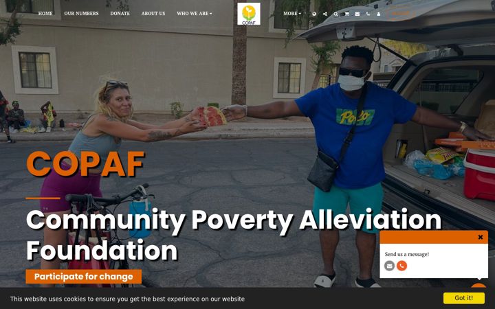 Screenshot of copaf.org
