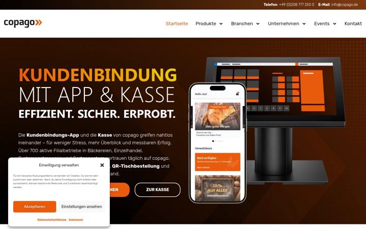 Screenshot of copago.de