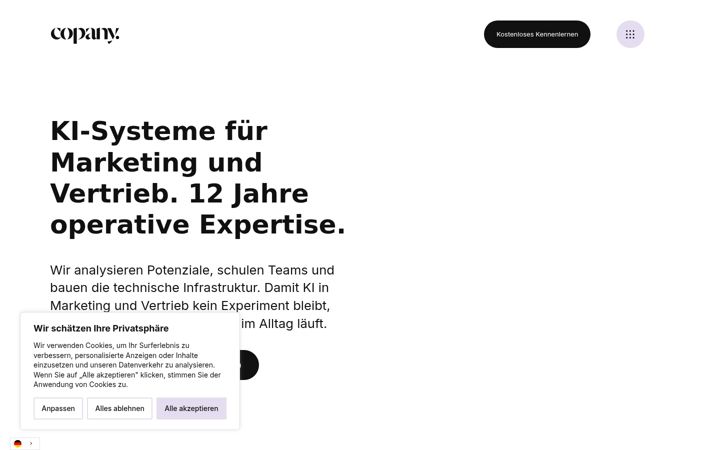 Screenshot of copany.ai
