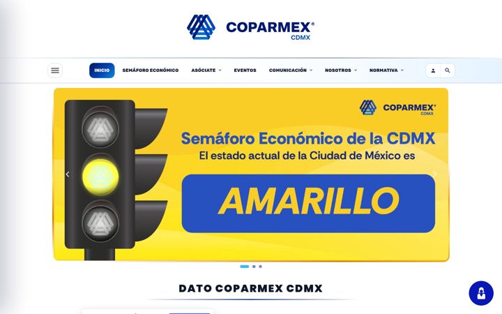 Screenshot of coparmexcdmx.org