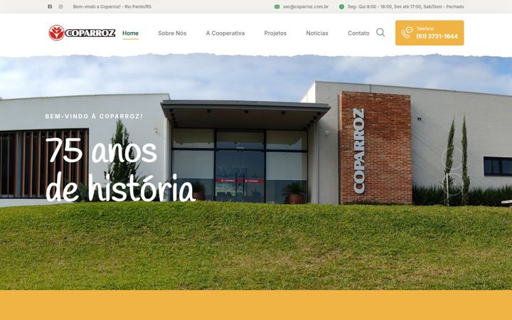 Captura de ecrã de coparroz.com.br