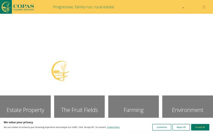 Screenshot ta' copasfarms.co.uk