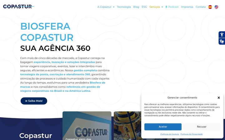 Screenshot of copastur.com.br