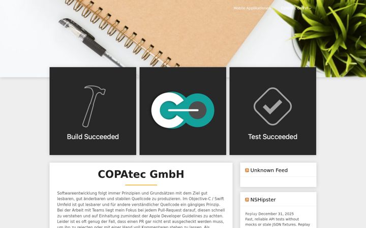 Screenshot of copatec.de