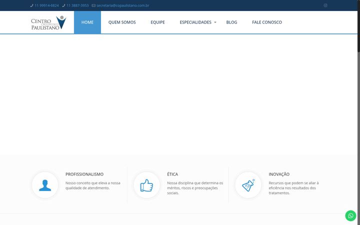 Screenshot of copaulistano.com.br