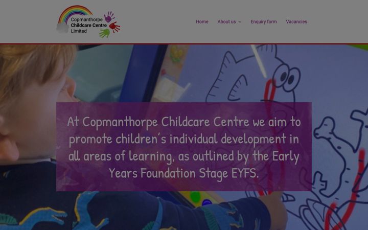 Skærmbillede af copchildcare.co.uk