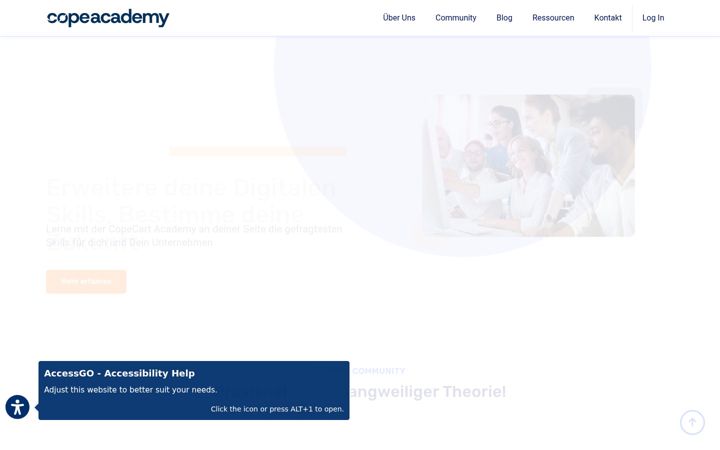 Screenshot of copecartacademy.com