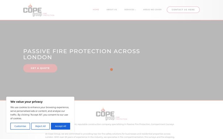 Screenshot of copegroup.co.uk