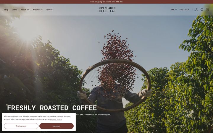Screenshot of copenhagencoffeelab.com