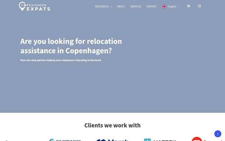 Screenshot of copenhagenexpats.com