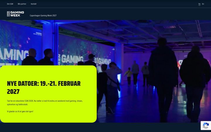 Screenshot of copenhagengamingweek.dk