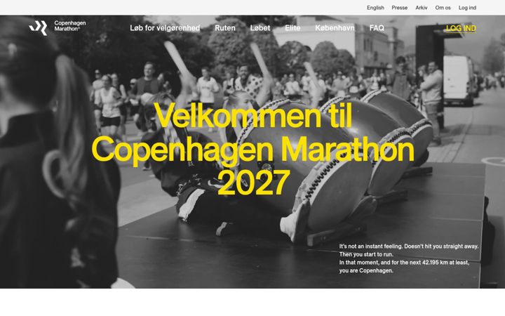 Screenshot of copenhagenmarathon.dk