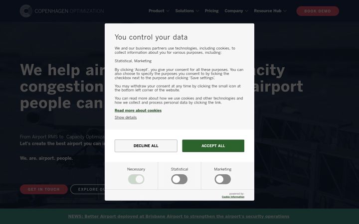 Screenshot of copenhagenoptimization.com