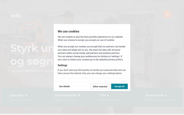 Screenshot of copenhagenskills.dk