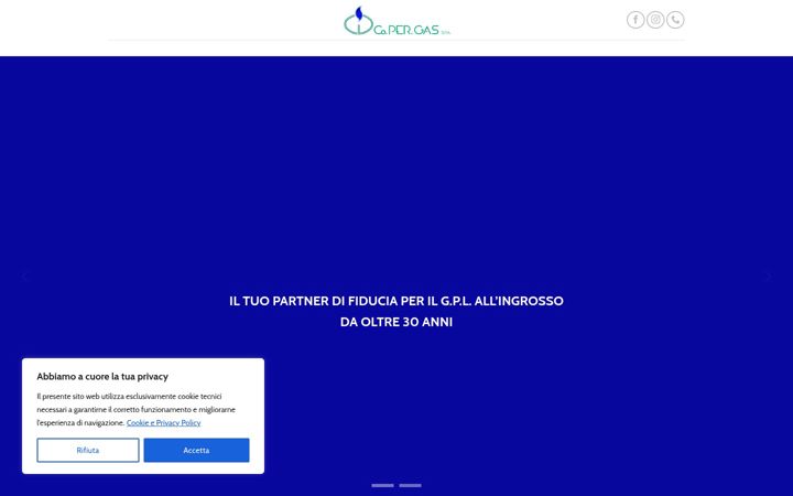 Screenshot of copergas.it