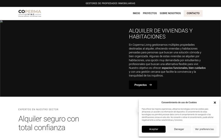 Screenshot of copermaliving.com