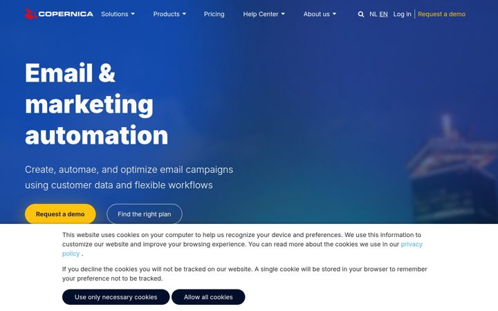 Screenshot of copernica.com