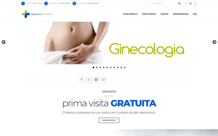 Posnetek zaslona copernicohealthcare.it
