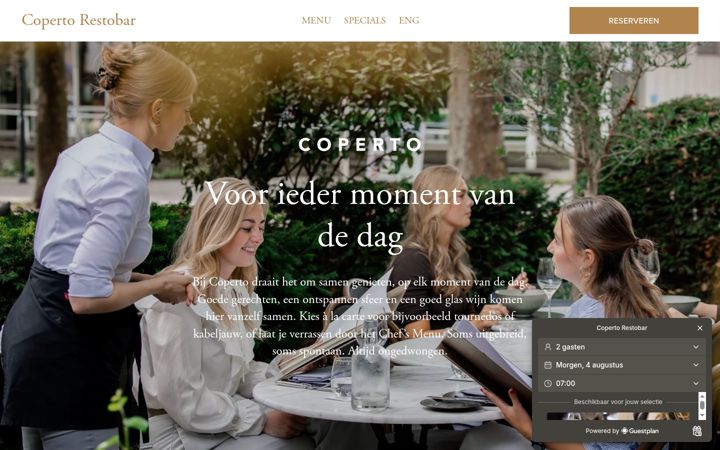 Screenshot of copertorestobar.com