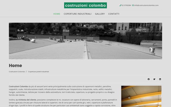 Screenshot of coperture-pareti-industriali.it
