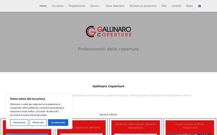 Screenshot von coperturegallinaro.it