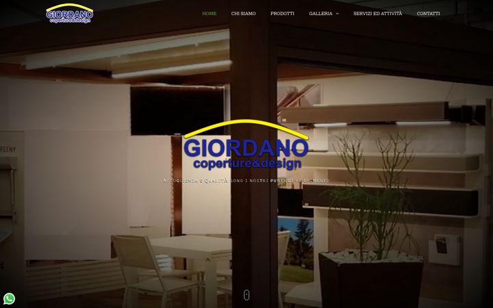 Screenshot stránky coperturegiordano.it