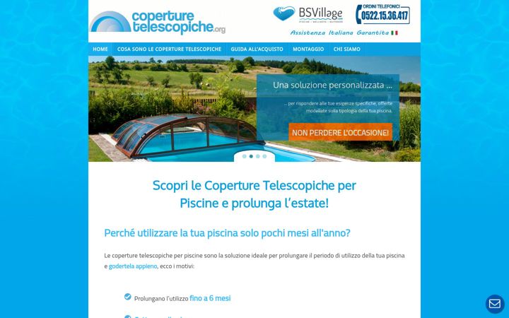 Screenshot of coperturetelescopiche.org