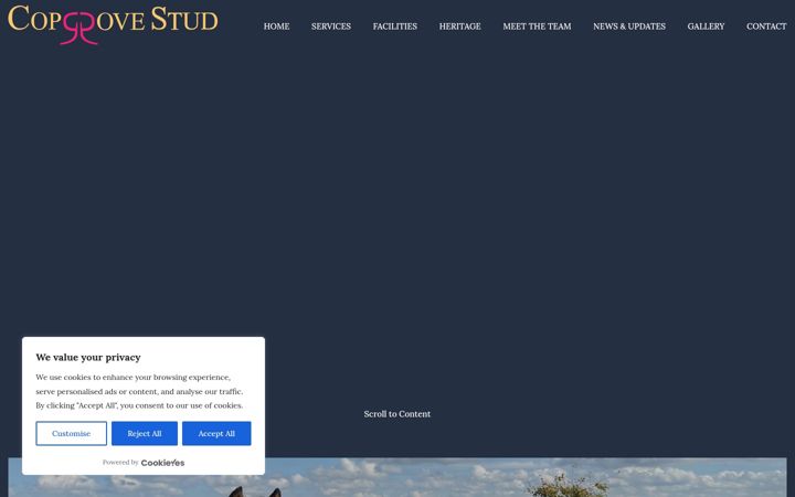 Screenshot of copgrovestud.co.uk