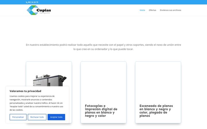 Screenshot of copias.gal