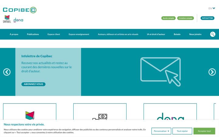 Screenshot of copibec.ca
