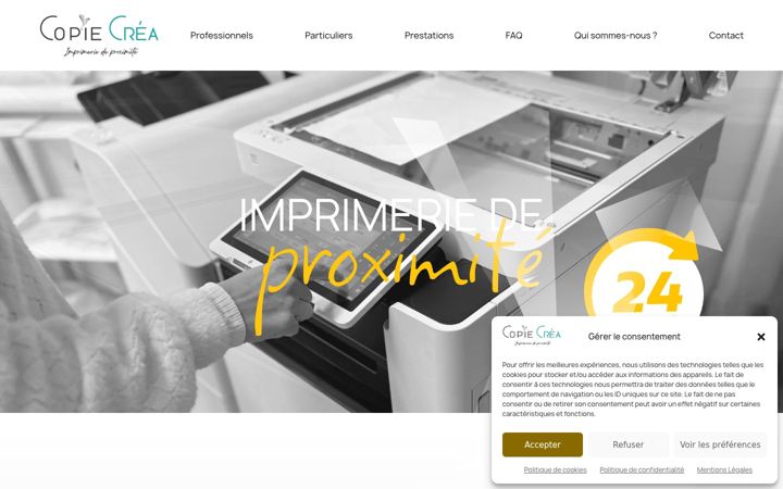 Snimka zaslona za copie-crea.fr