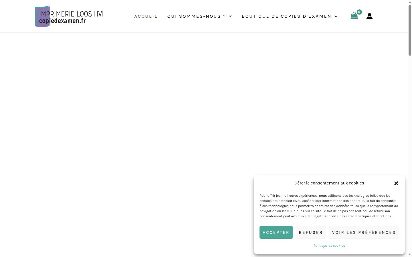 Screenshot van de toestemmingsbanner zoals getoond vóór enige interactie