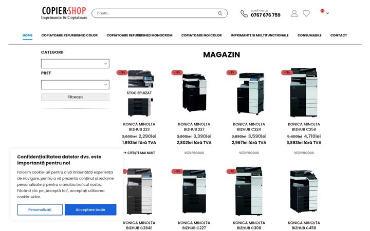 Screenshot of copier-shop.ro