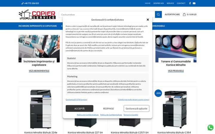 Screenshot of copierservice.ro