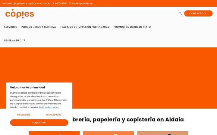 Screenshot of copies.es