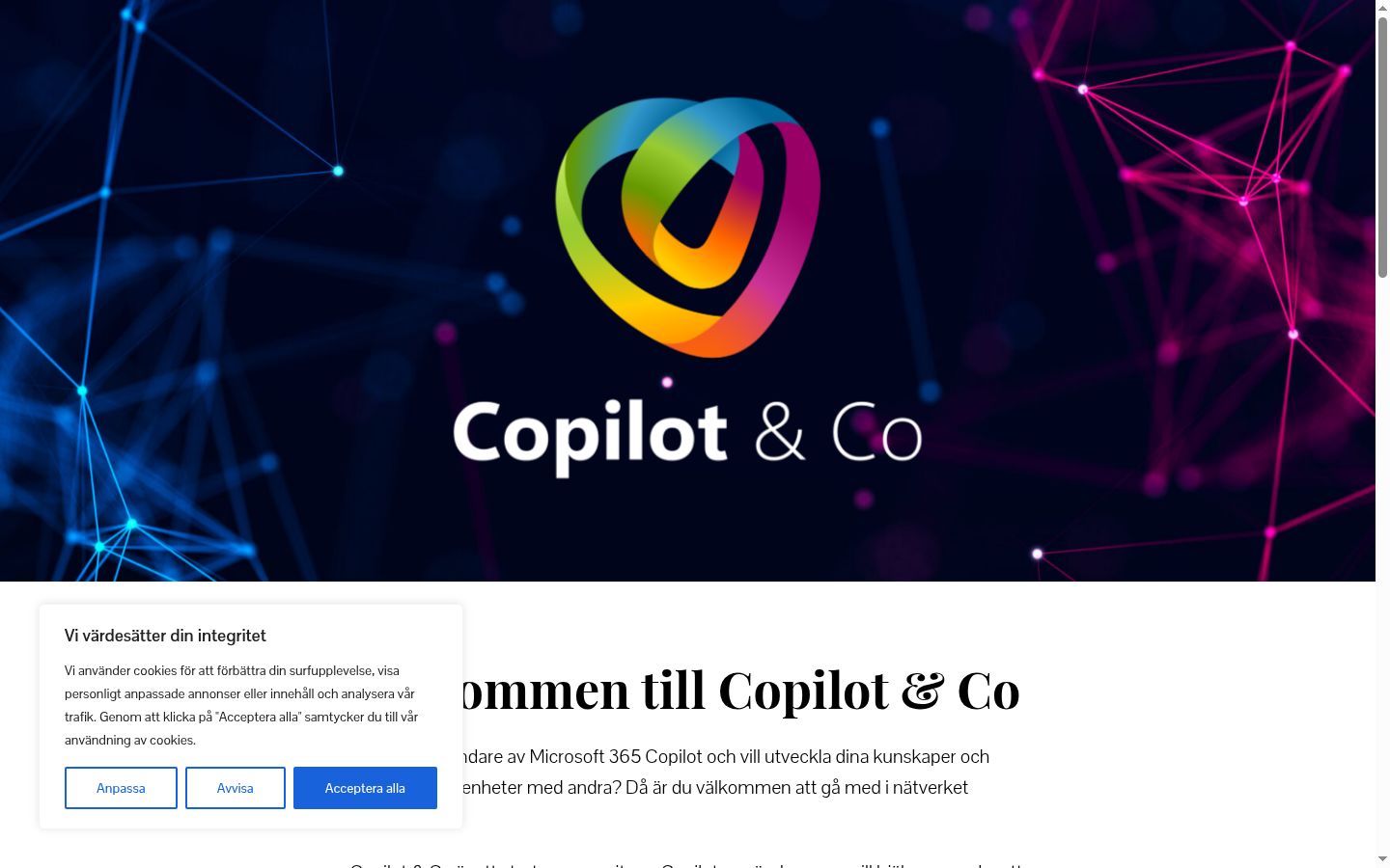 Screenshot of the consent banner shown before any interaction