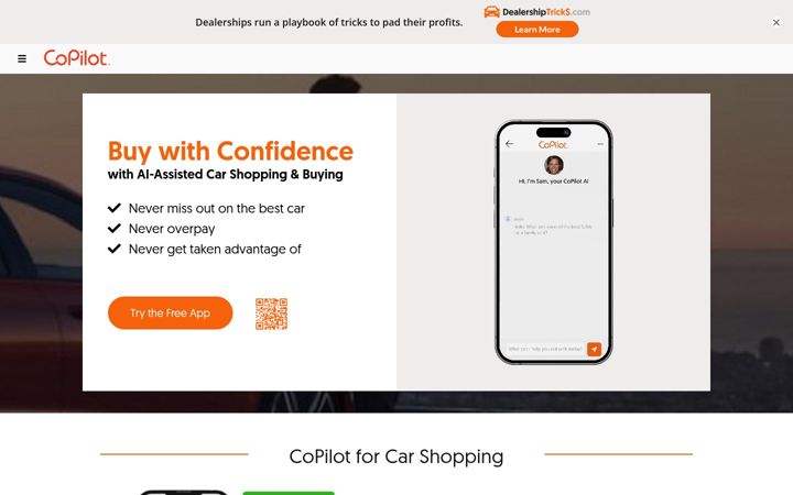 Screenshot ta' copilotsearch.com